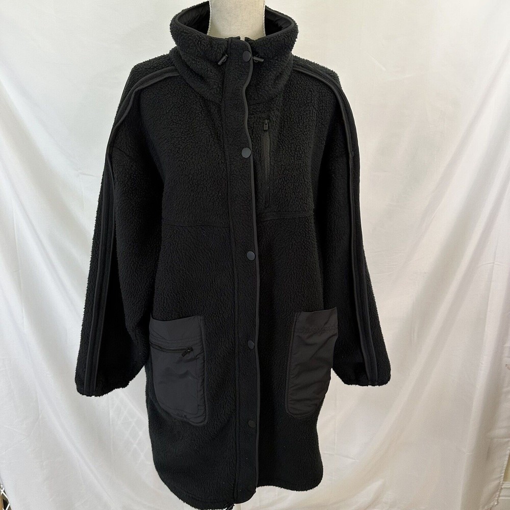 Free People FP Movement Black Glacier Fleece Jacket Size LARGE - Picture 2 of 10